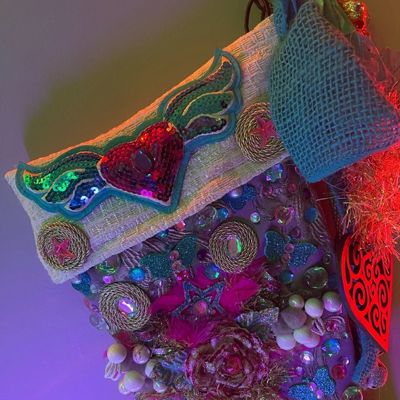 KEEPSAKE (Handcrafted) Luxury One-Of-A-Kind Christmas Stocking (Wunderland) - Picture 2 of 6